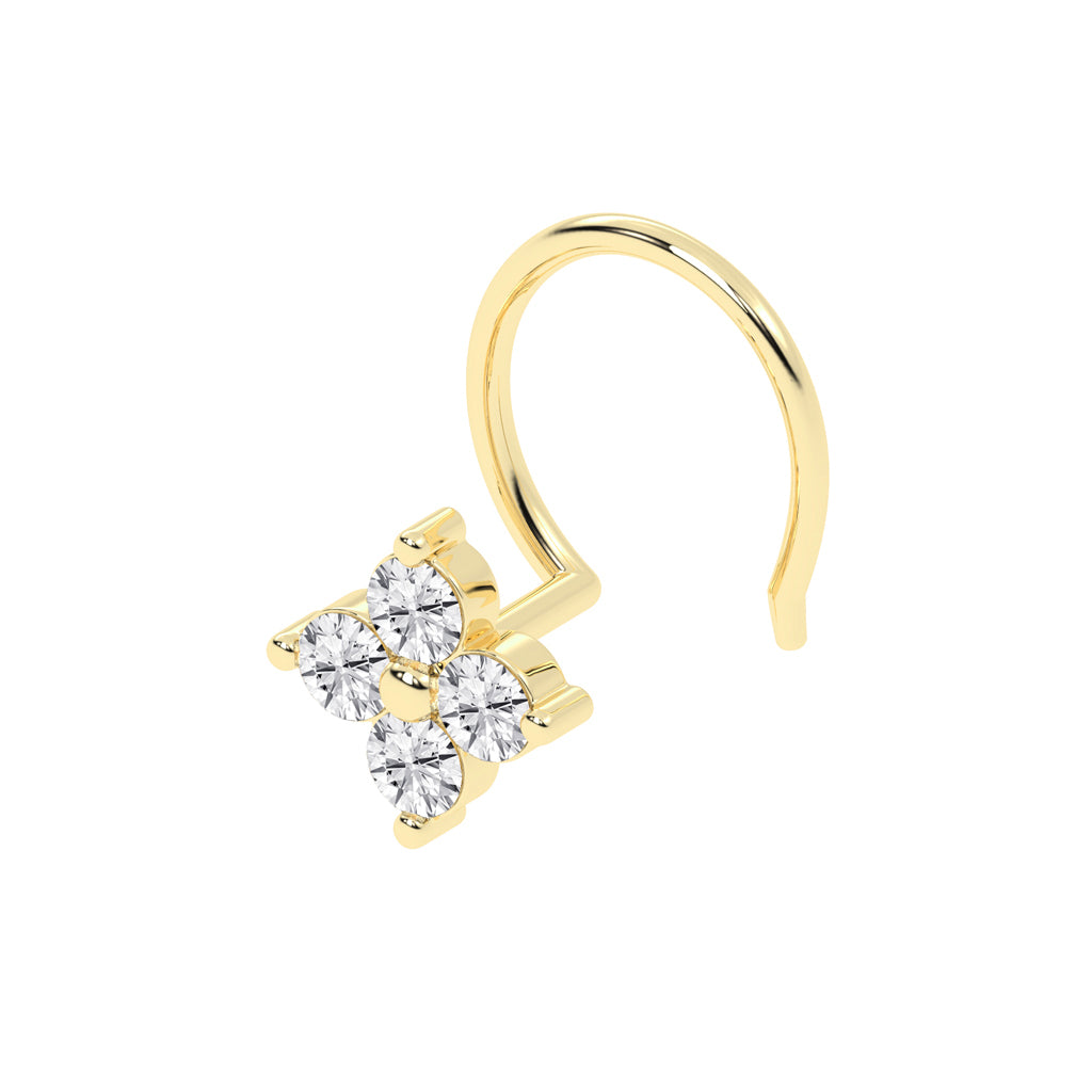 Luminous Petal Bloom Nose Pin