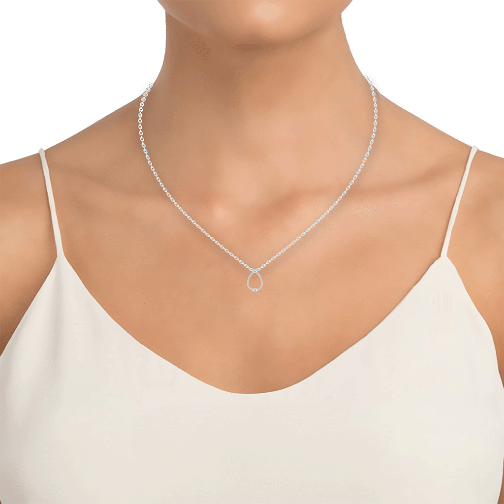 Juna Open Round Cut Delicate Lab Diamond Pendant