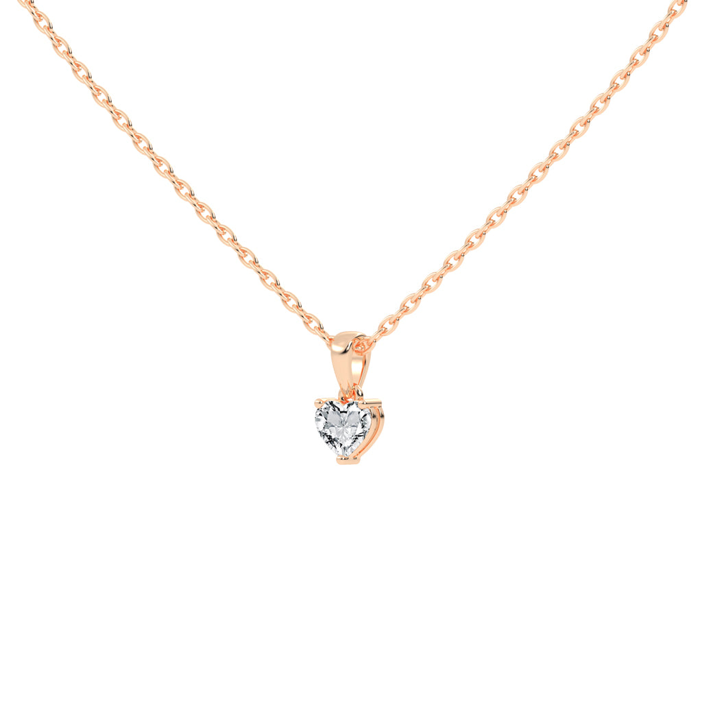 Serenity heart cut solitaire lab diamond Pendant