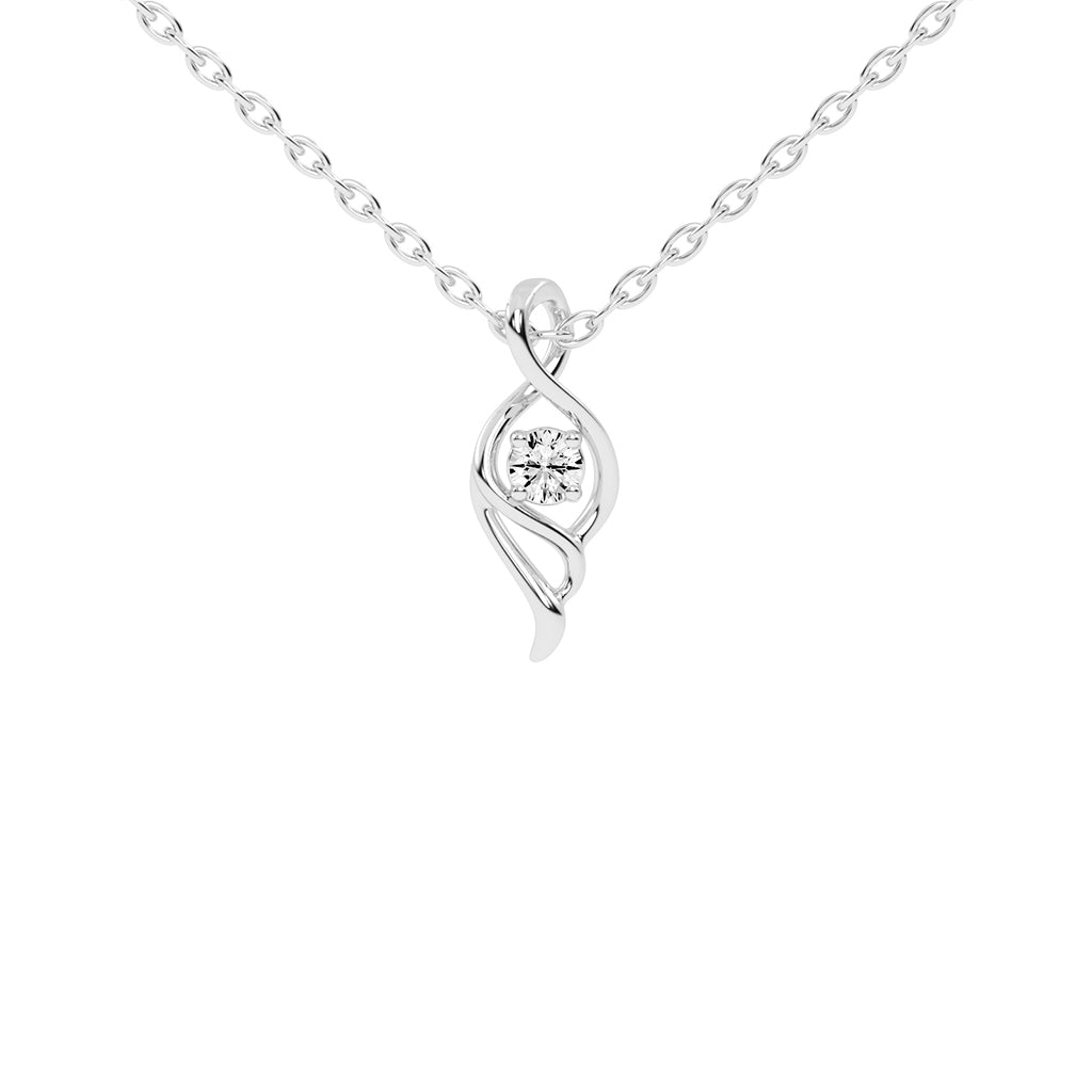 Sylvi Round Cut Geomwtric Delicate Lab Diamond Pendant