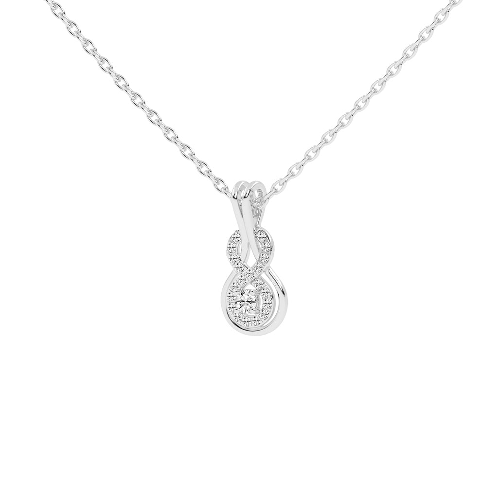 Adele Infinity Round Cut Delicate Lab Diamond Pendant