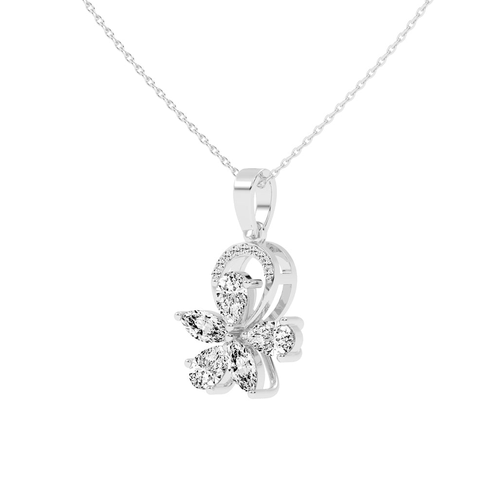 Jasmine Benevent Marquise Cut Fancy Lab Diamond Pendant