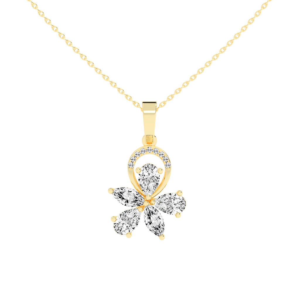 Jasmine Benevent Marquise Cut Fancy Lab Diamond Pendant