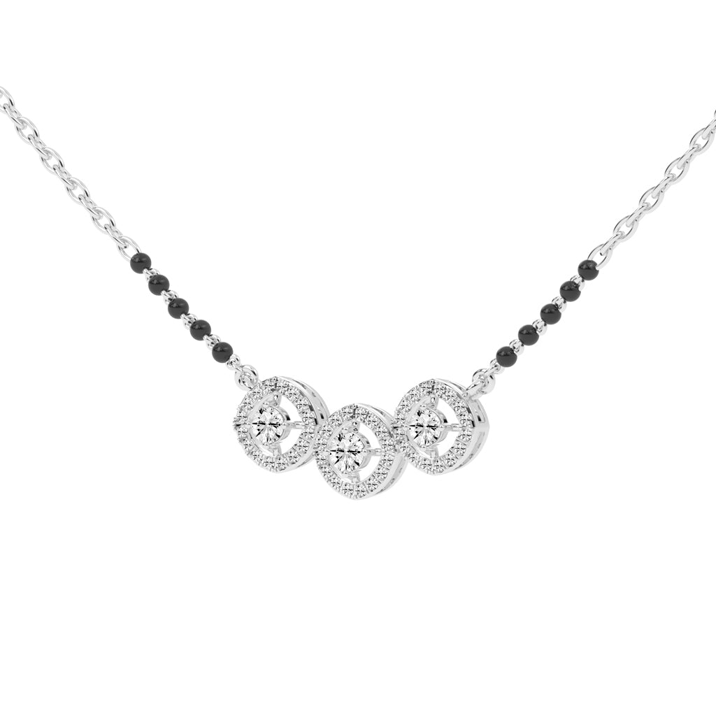 0.50Ct Round Shape Delicate Mangalsutra