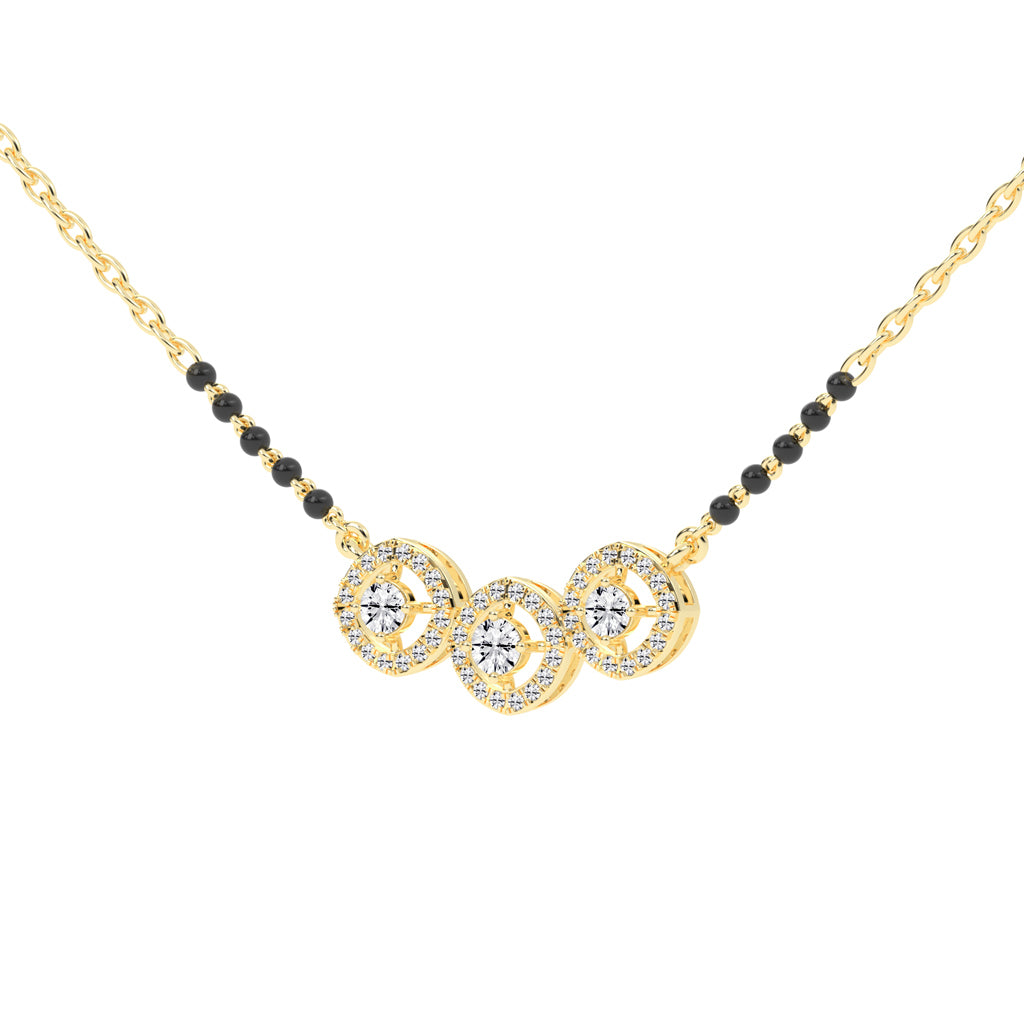 0.50Ct Round Shape Delicate Mangalsutra