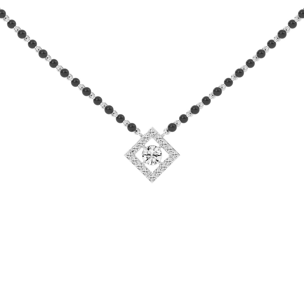 0.25Ct Round Shape Delicate Mangalsutra
