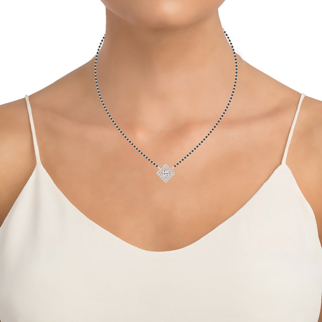 0.25Ct Round Shape Delicate Mangalsutra