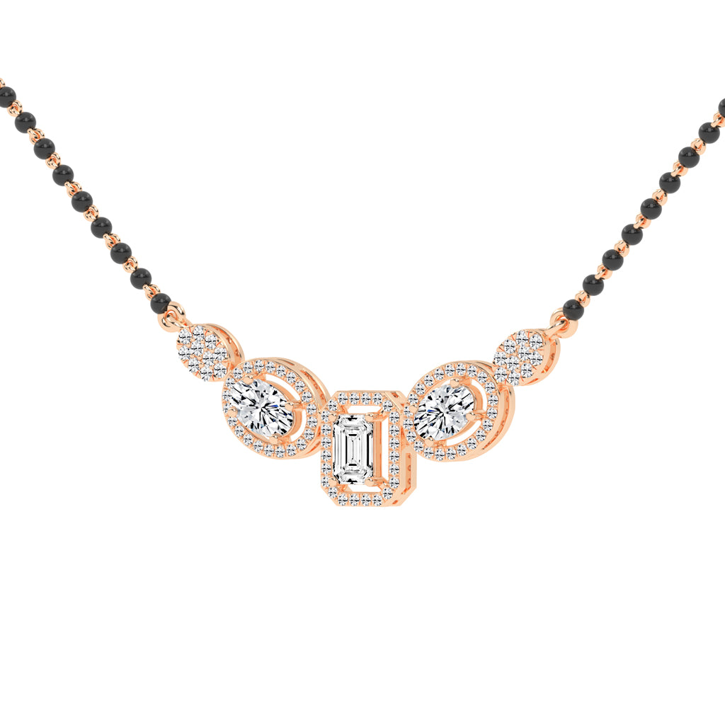 2Ct Oval Shape Fancy Mangalsutra