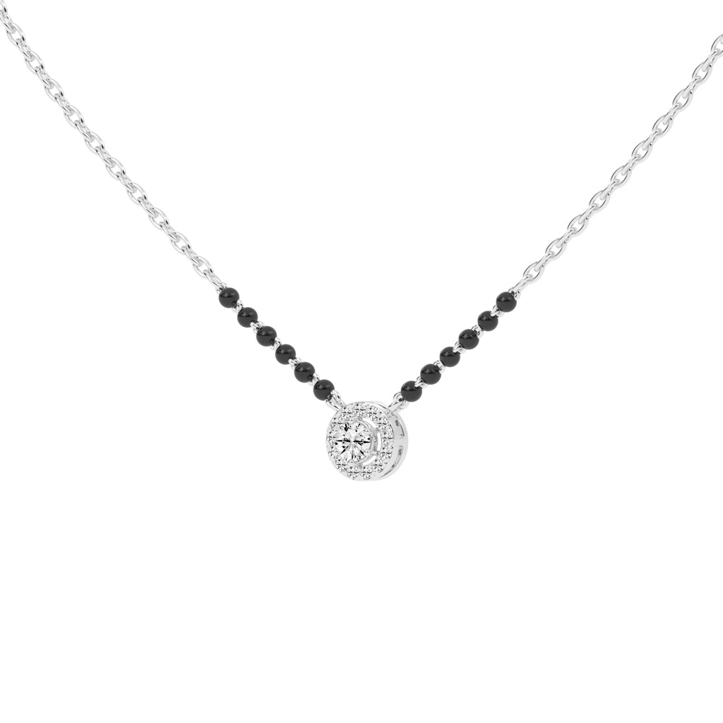 0.25Ct Round Shape Solitaire Mangalsutra