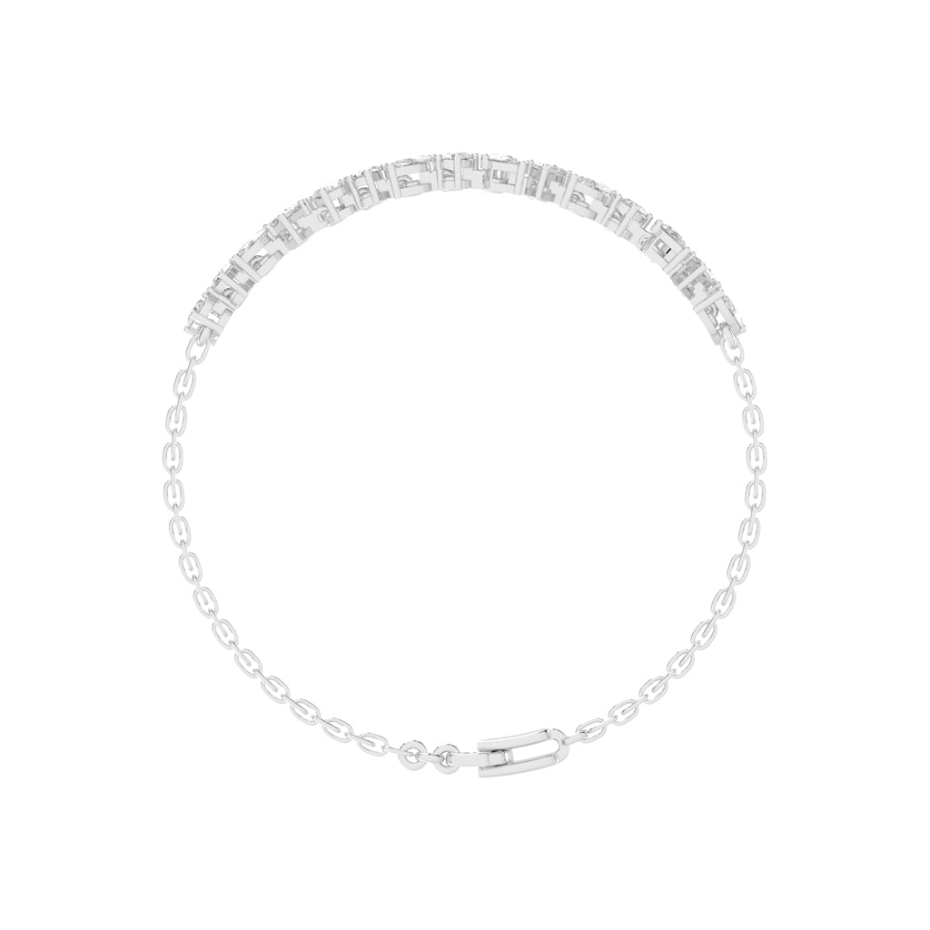 Naida Contemporary Style Fancy Lab Diamond Bracelet