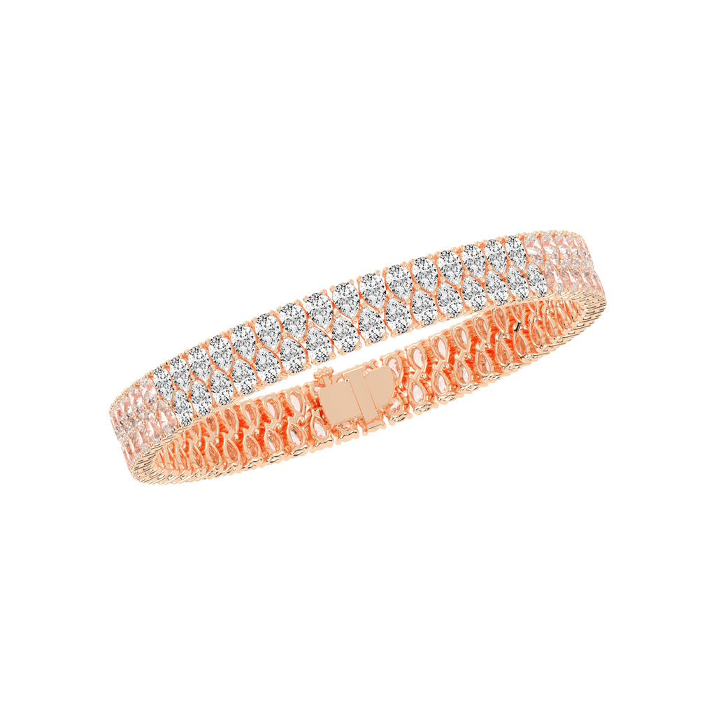 Viera Pear Cut Fancy Lab Diamond Bracelet