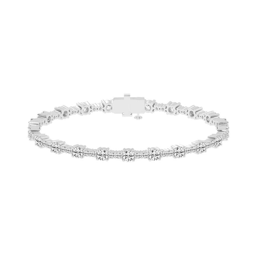Vellina Round Cut Tennis Lab Diamond Bracelet