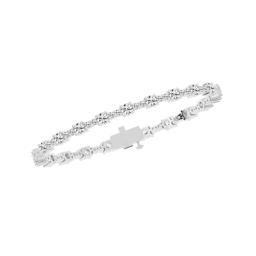 Vellina Round Cut Tennis Lab Diamond Bracelet