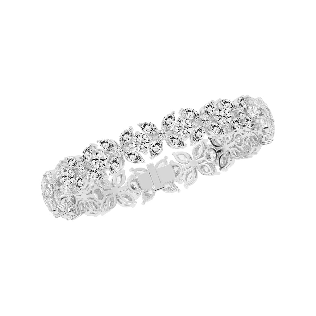 Halcyon Floral Fancy Lab Diamond Bracelet