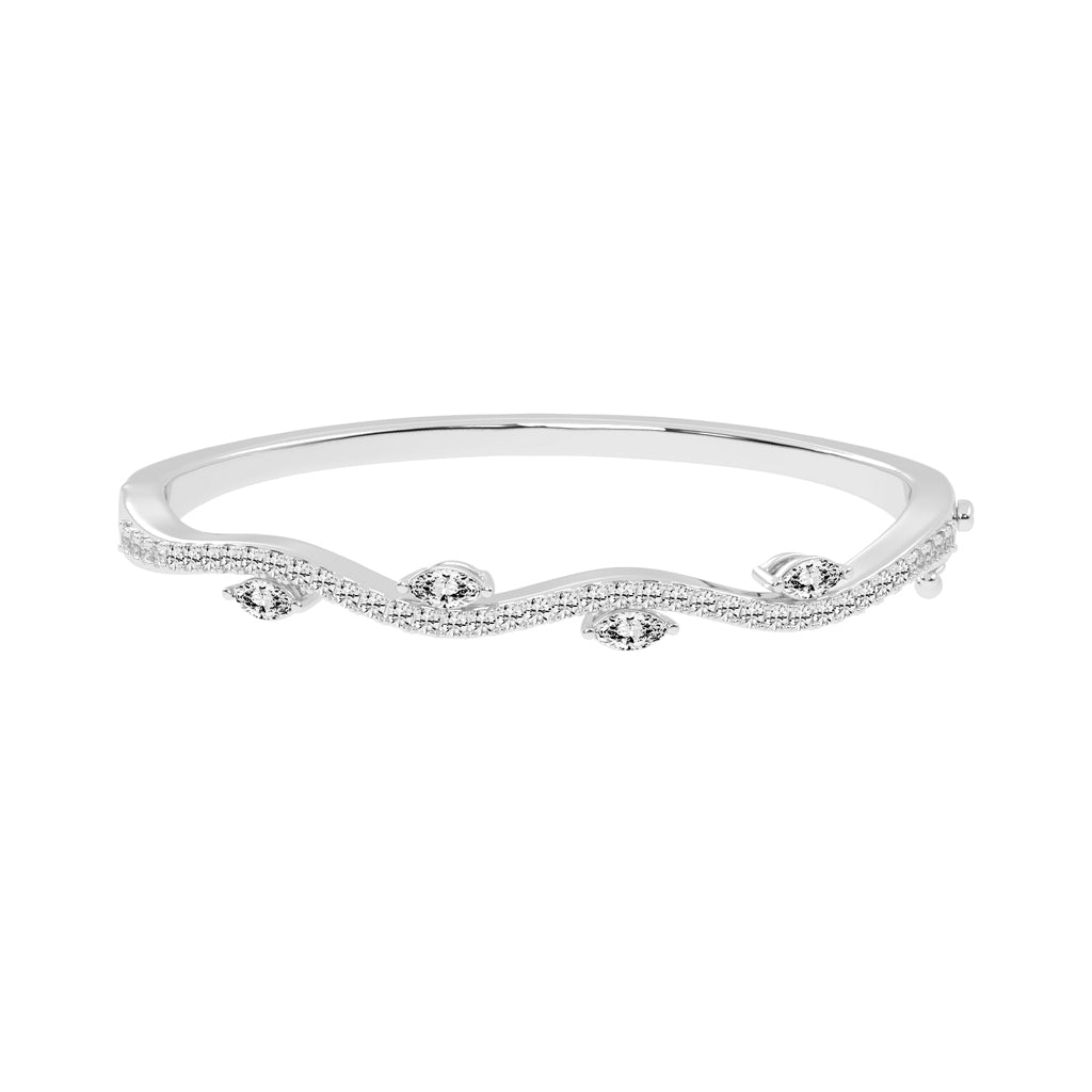 Oriel Marquise Wave Style Kada Lab Diamond Bracelet
