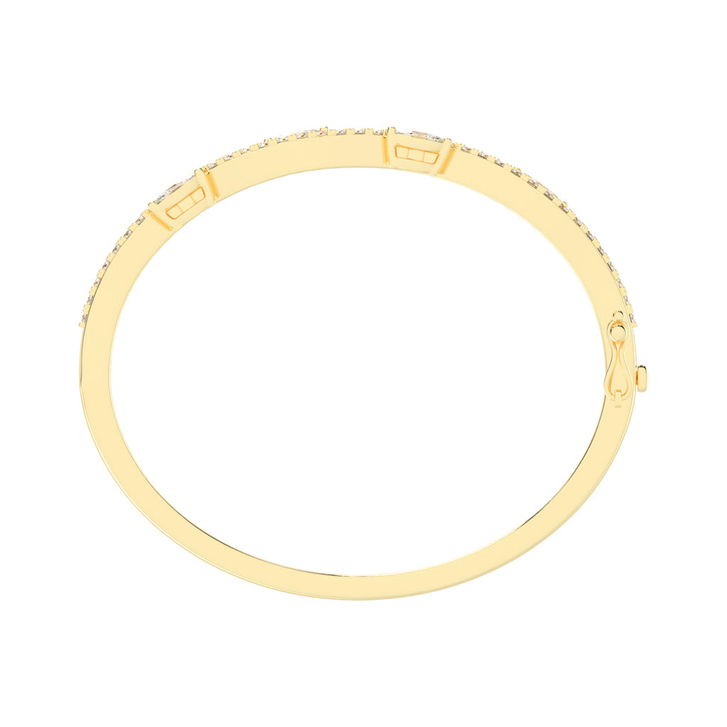 Oriel Marquise Wave Style Kada Lab Diamond Bracelet