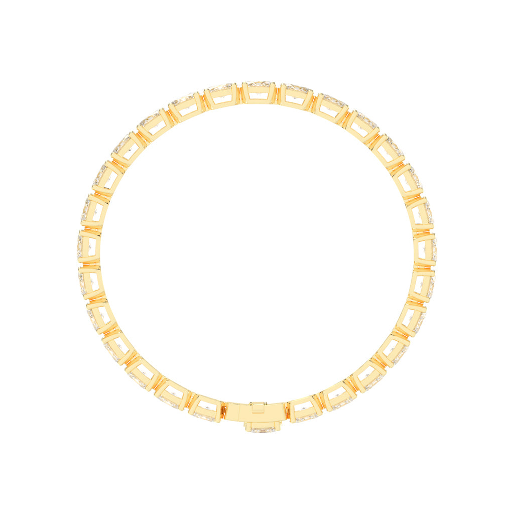 Avari Shared Setting Oval Cut Tennis Lab Diamond Bracelet