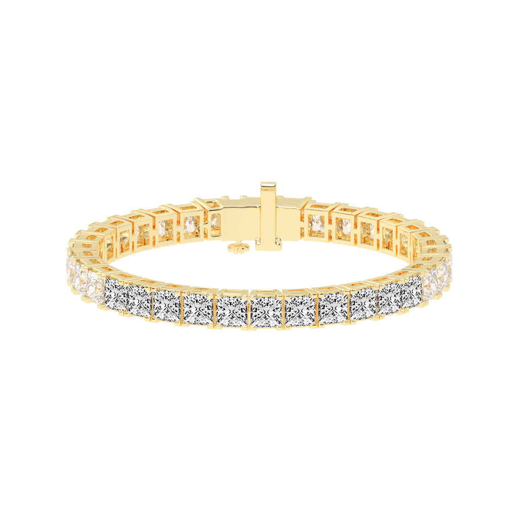 Precision Pave Square Diamond Bracelet