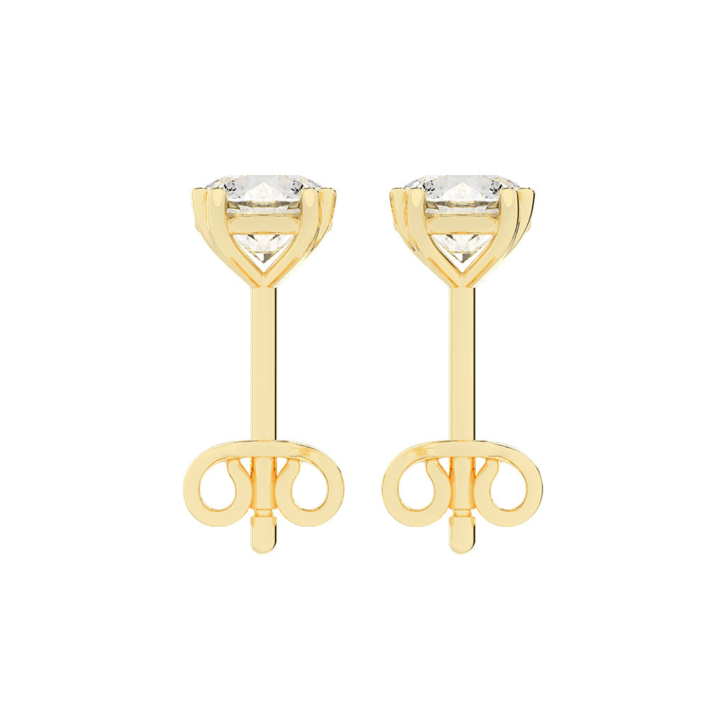 Classic Brilliance Beaded Prong Diamond Stud Earrings