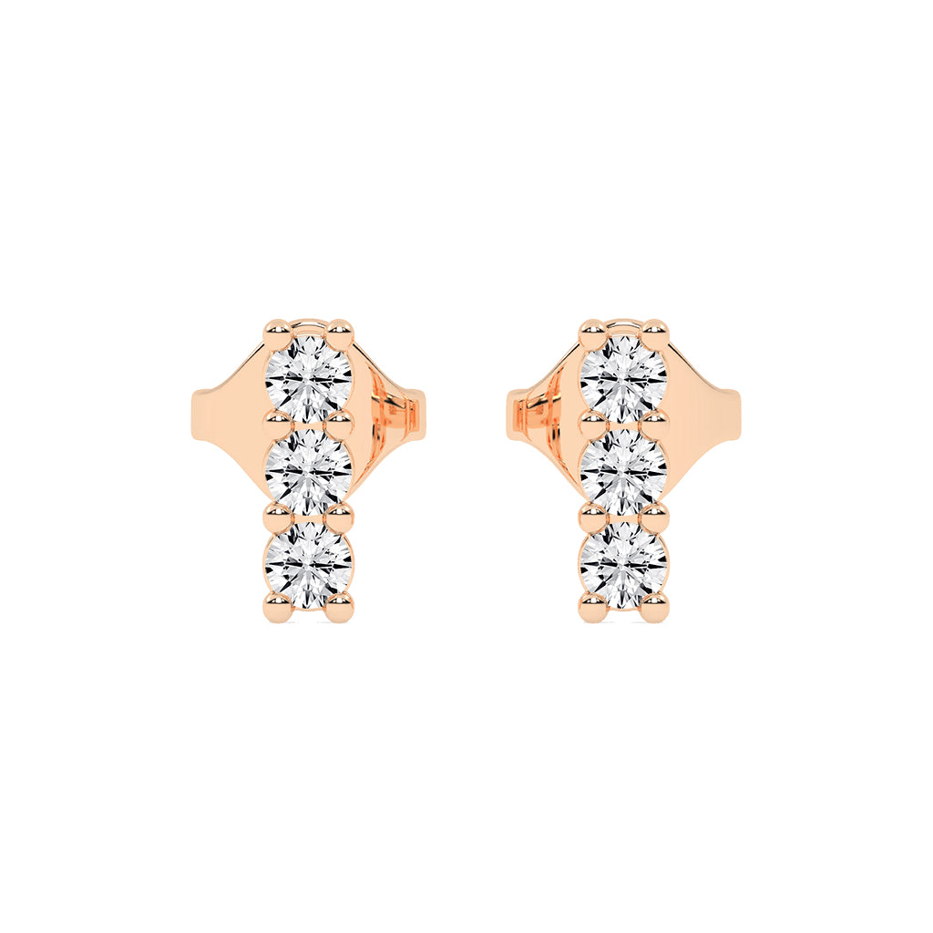 Celestial Triple Gemstone Studs