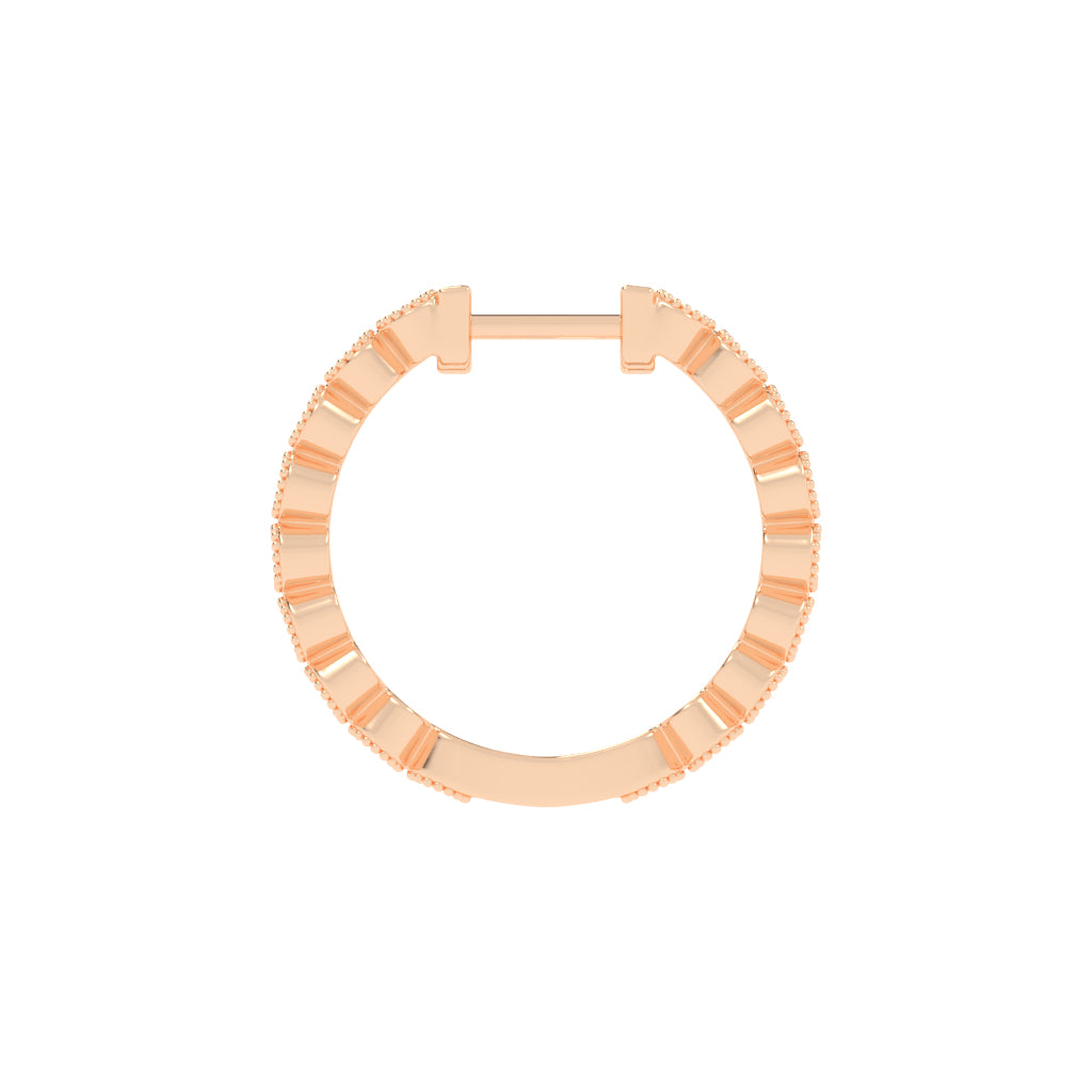 Beaded Frame Hoop Earrings