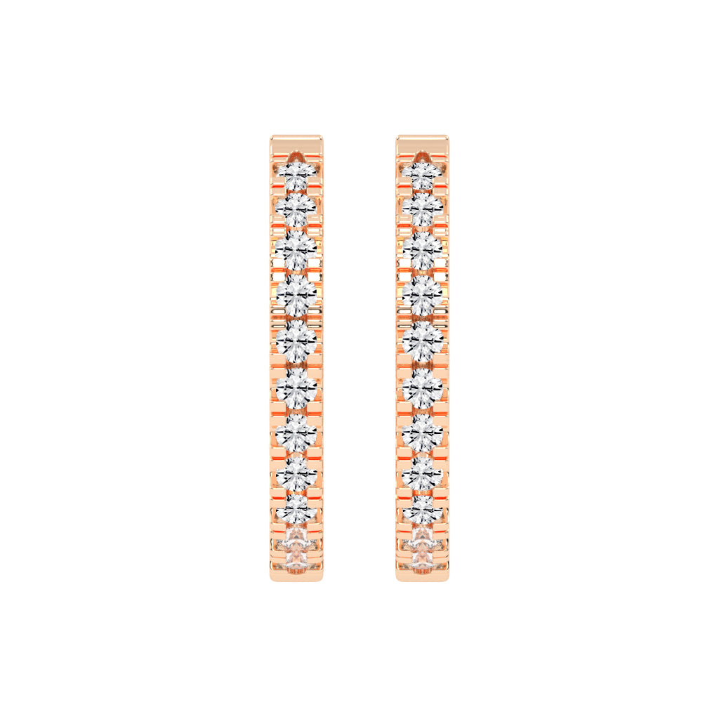 Sleek Pave Hoop Earrings