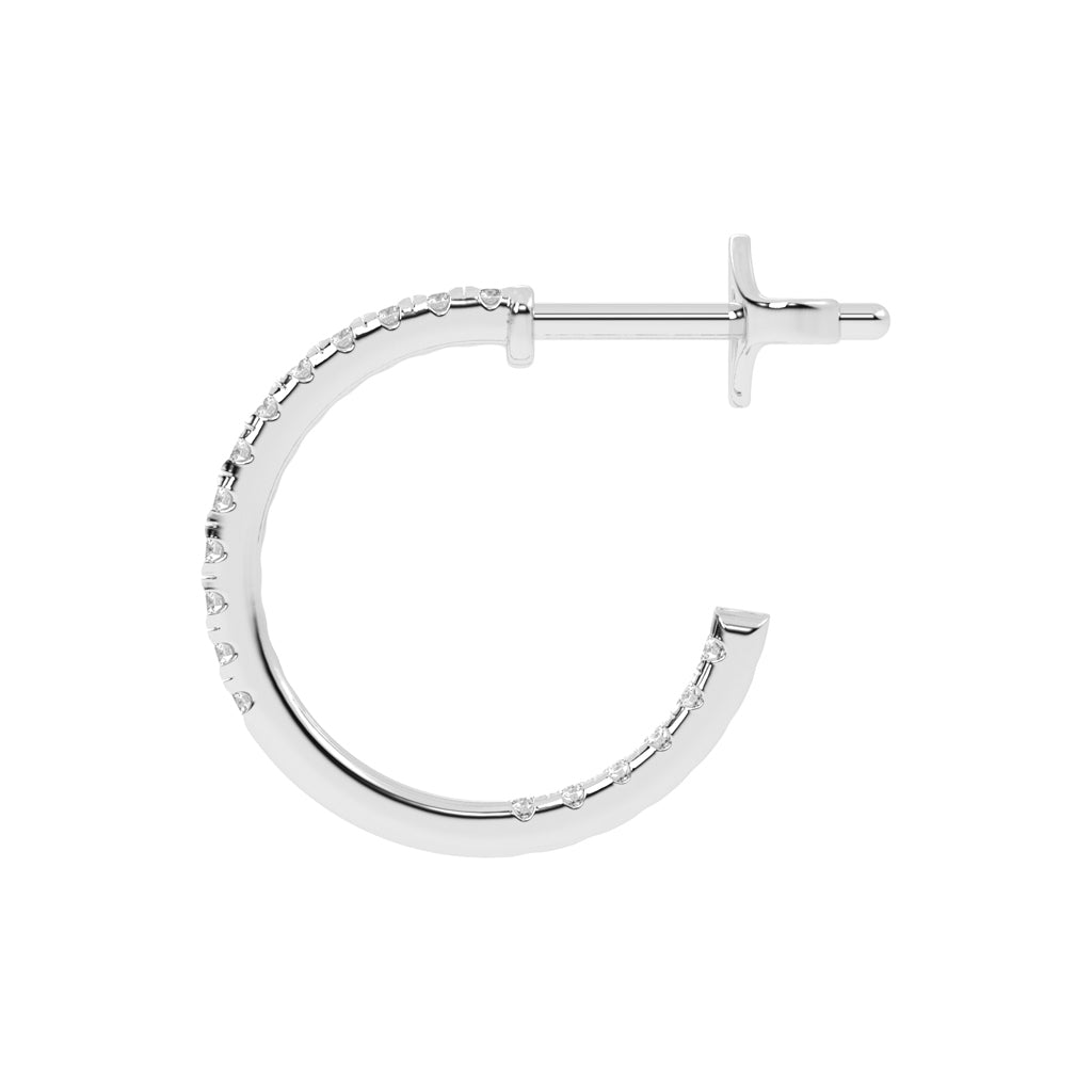 Radiant Embrace Diamond Micro-Pavé Hoops