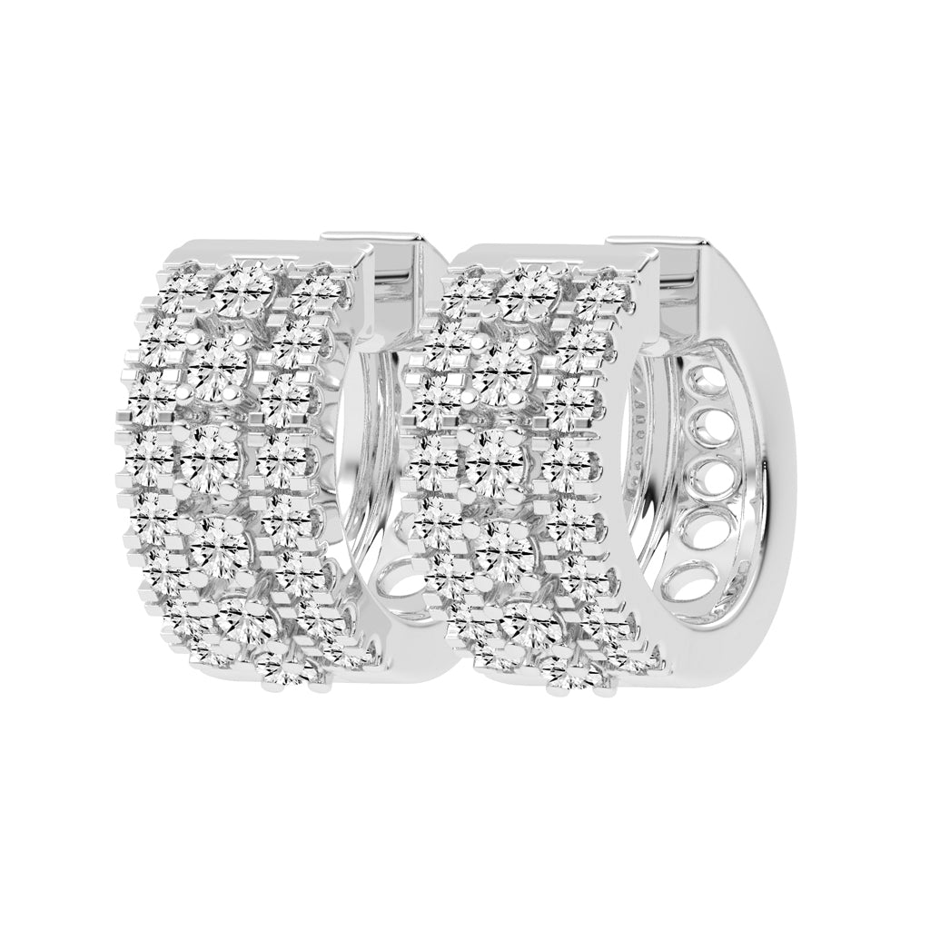 Triple Row Radiance Diamond Earrings