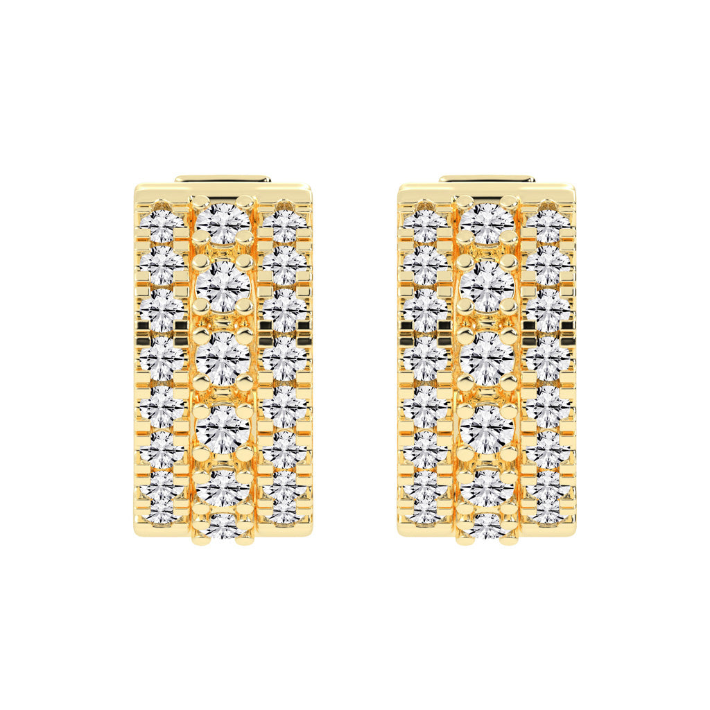 Triple Row Radiance Diamond Earrings