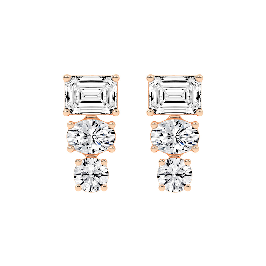Trinity Glow Diamond Dangle Earrings