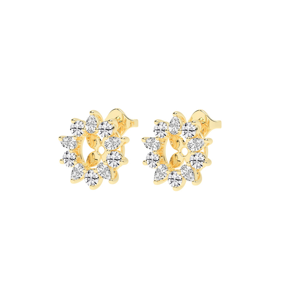 Blossom Radiance Diamond Stud Earrings