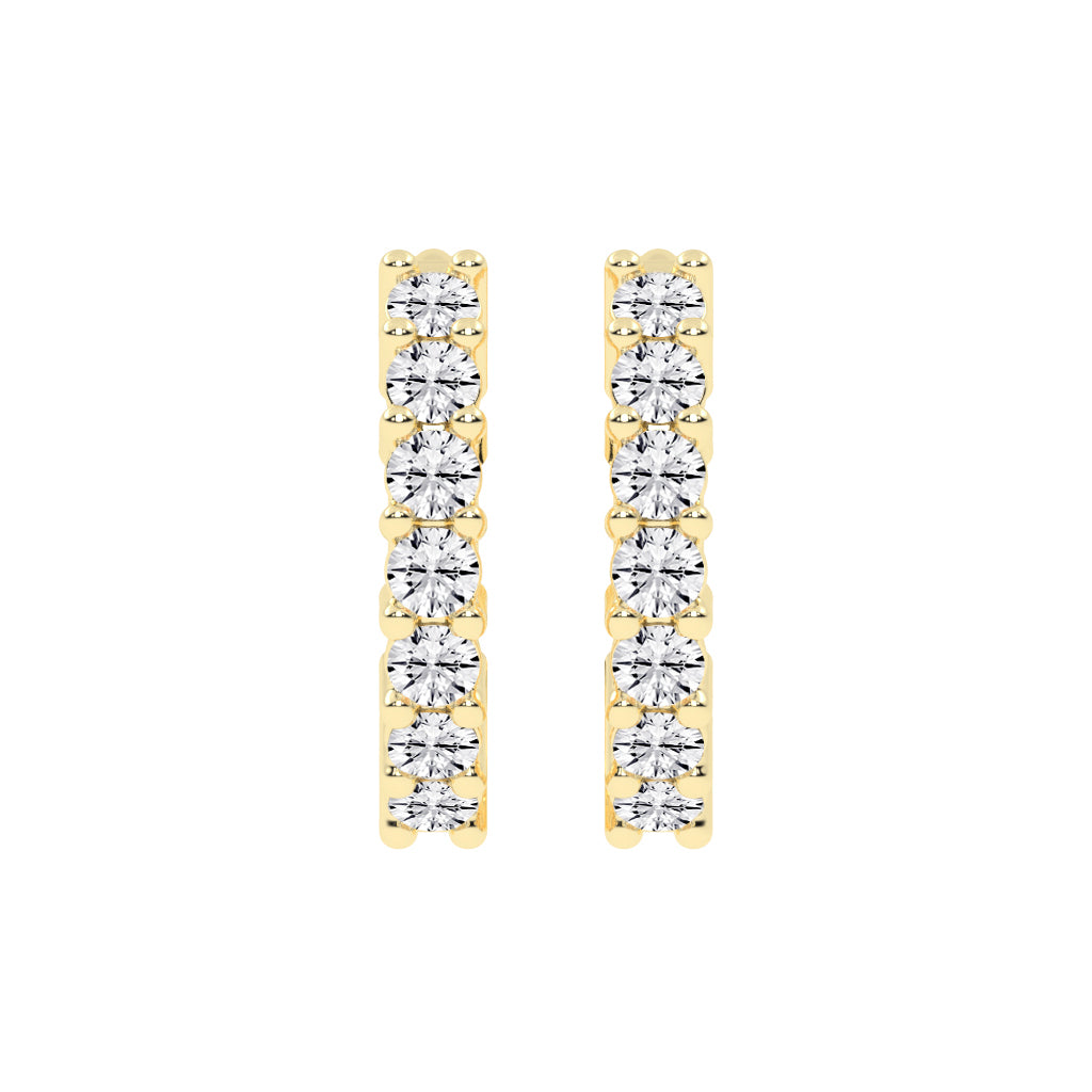 Timeless Row Diamond Bar Earrings
