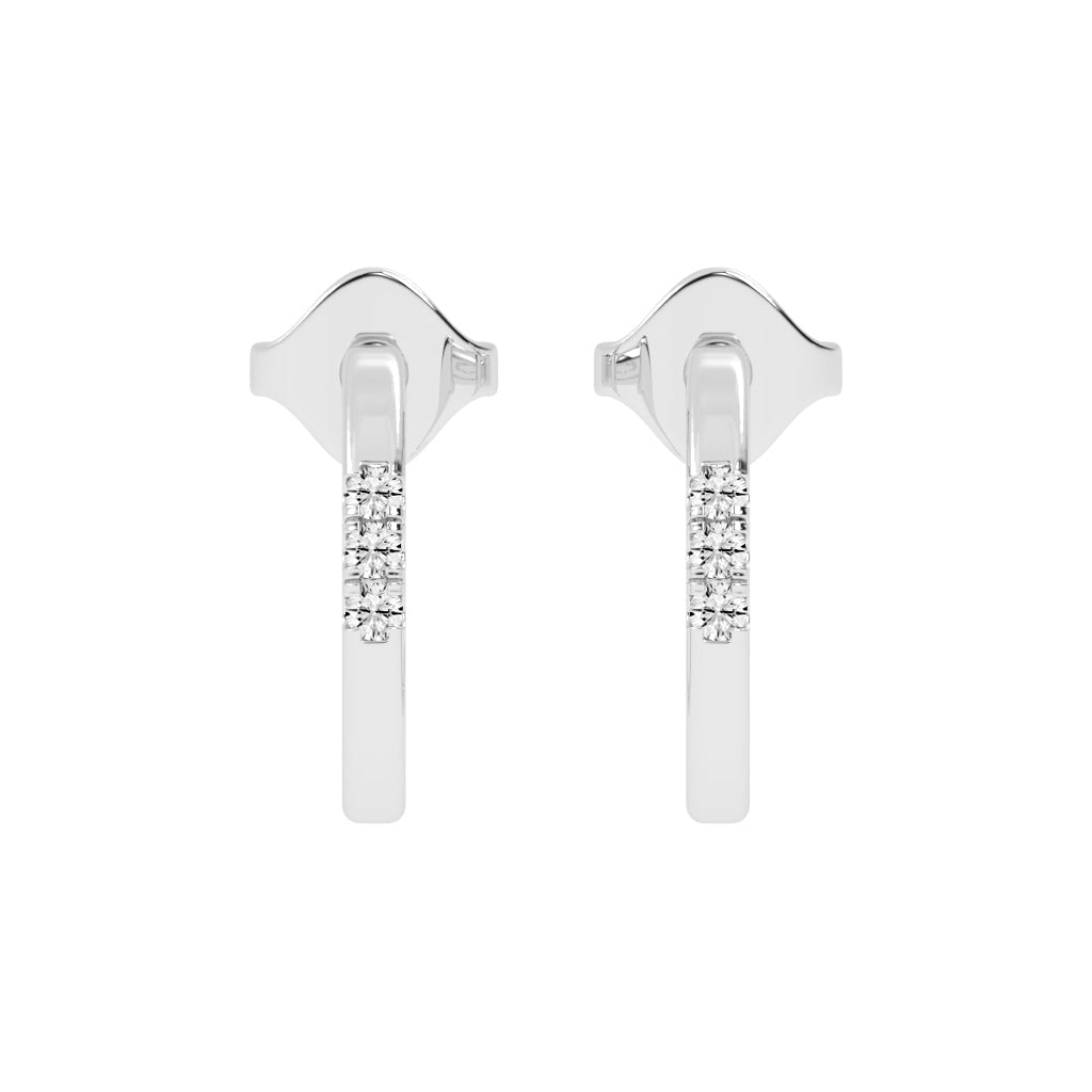 Timeless Sparkle Diamond Huggie Earrings