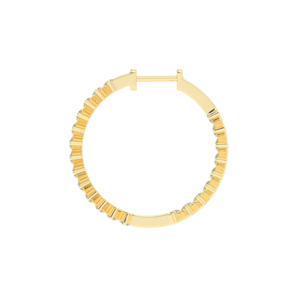 Radiance Crest Diamond Hoop Earrings