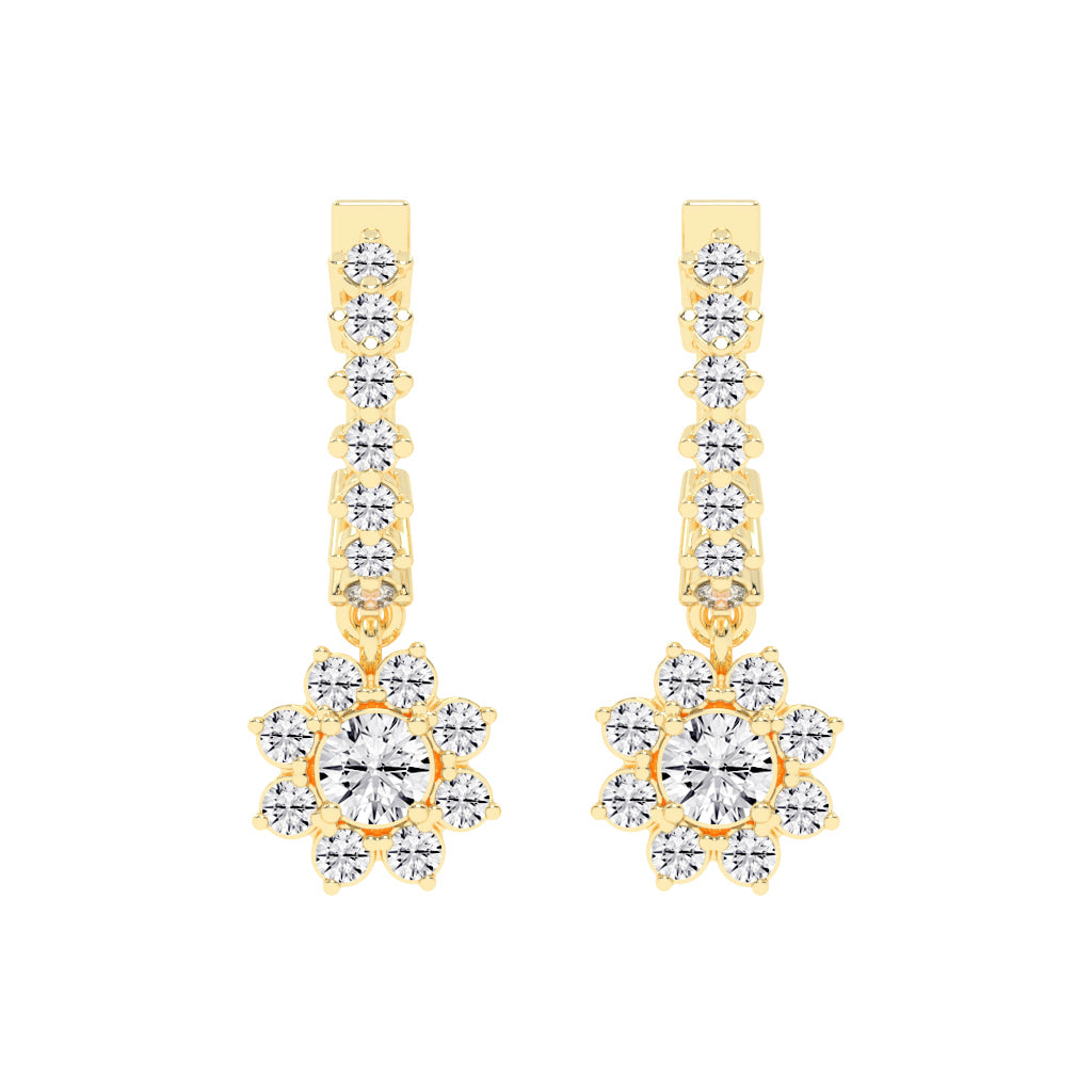 Blossom Radiant Diamond Earrings
