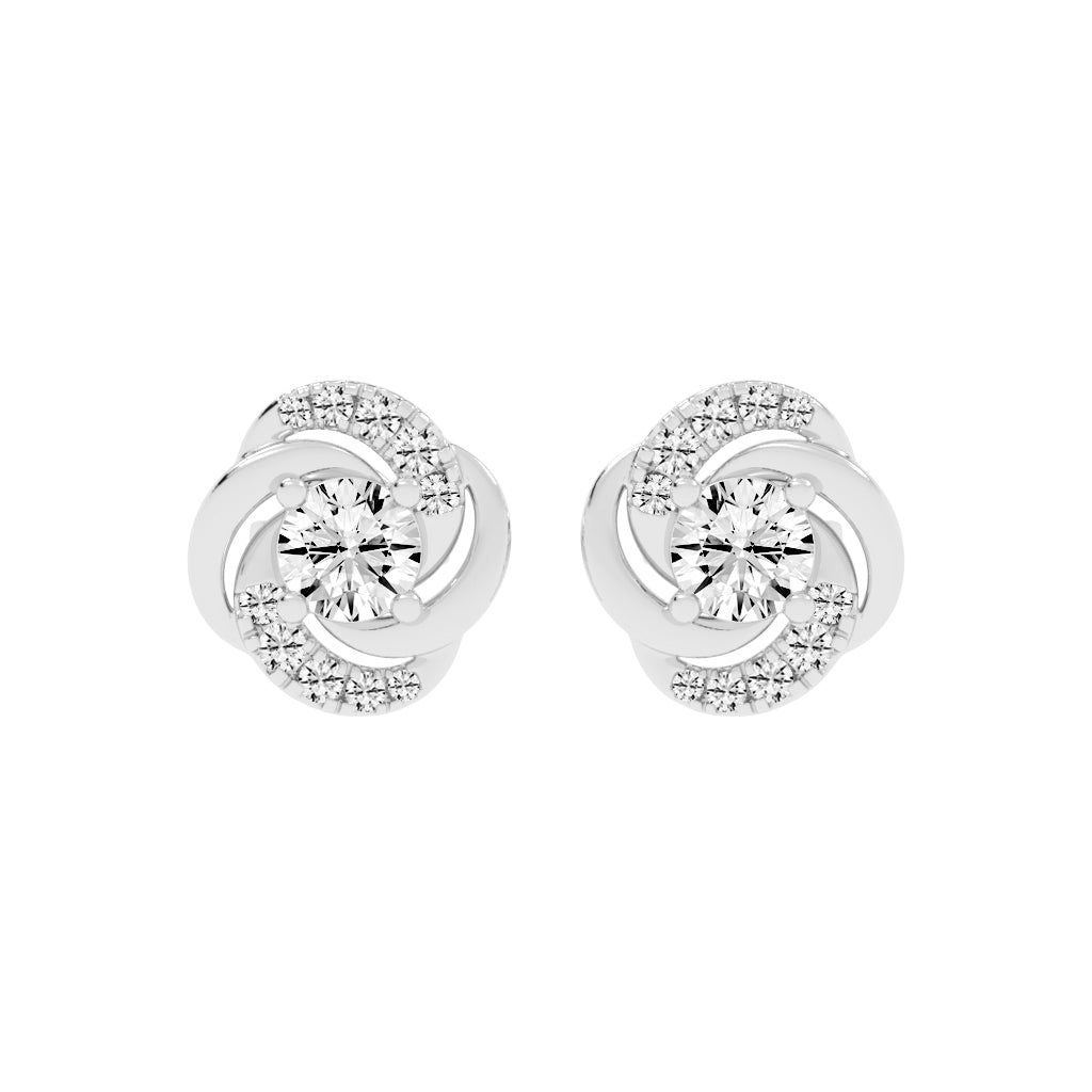 Swirl Shinelle Stud Earrings