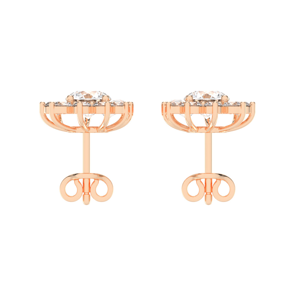 Floral Cluster Stud Earrings