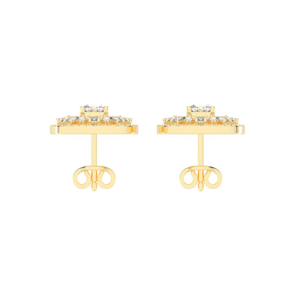 Dazzline Cushion Stud Earrings