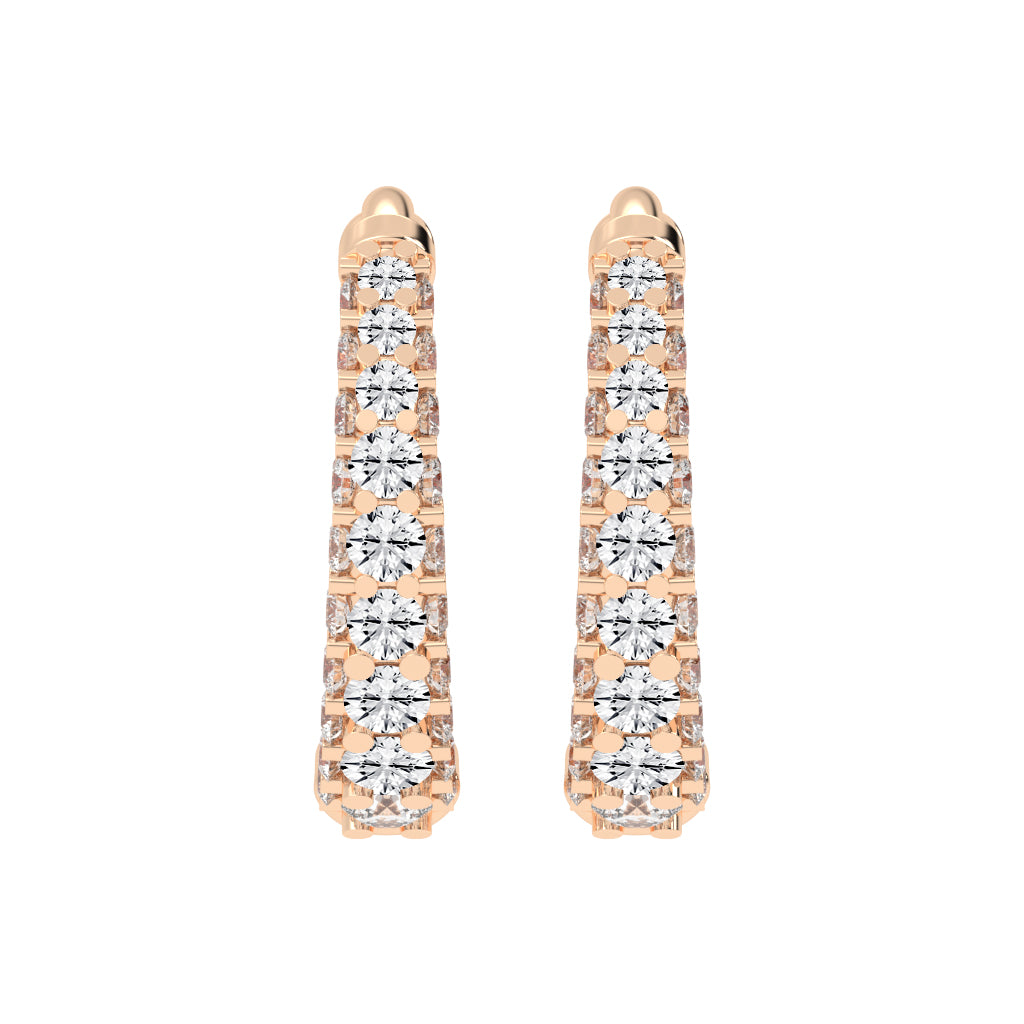 Double Row Pave Aura Hoops