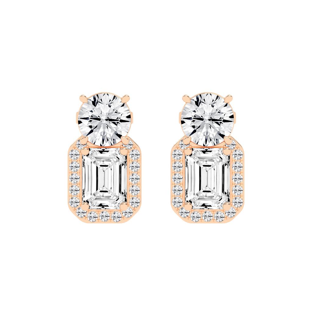 Dual-Cut Diamond Designer Studs