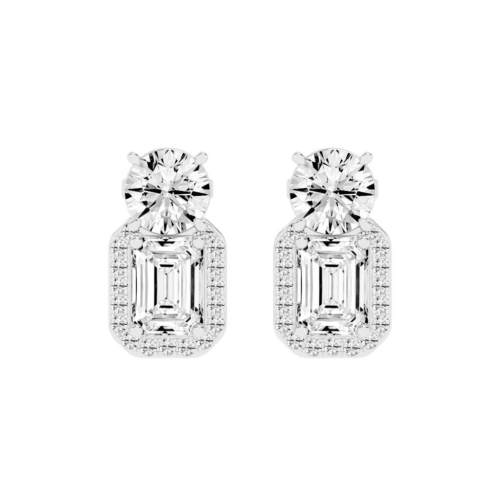 Dual-Cut Diamond Designer Studs