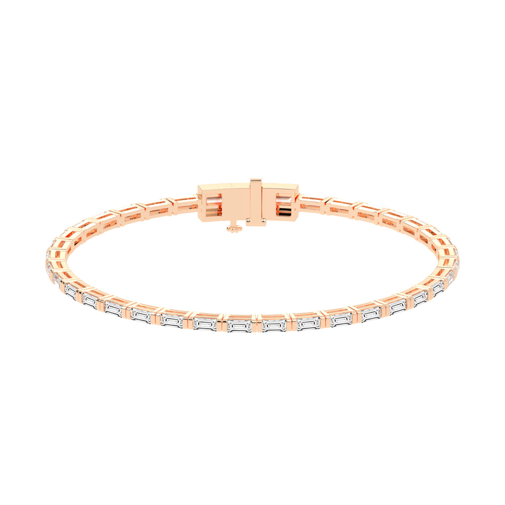 3.7Ct Emerald Shape Bracelet