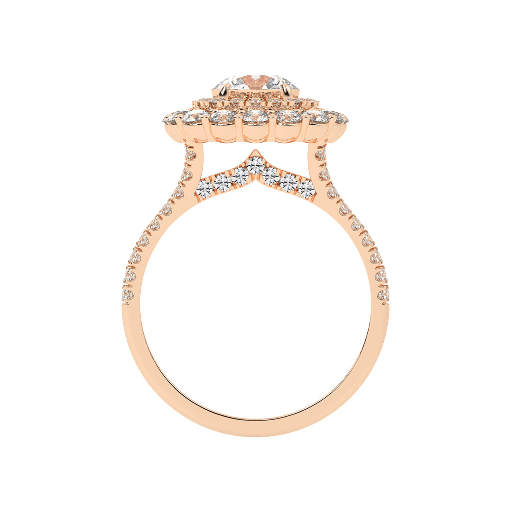 Alurex sterling round cut classic lab diamond ring