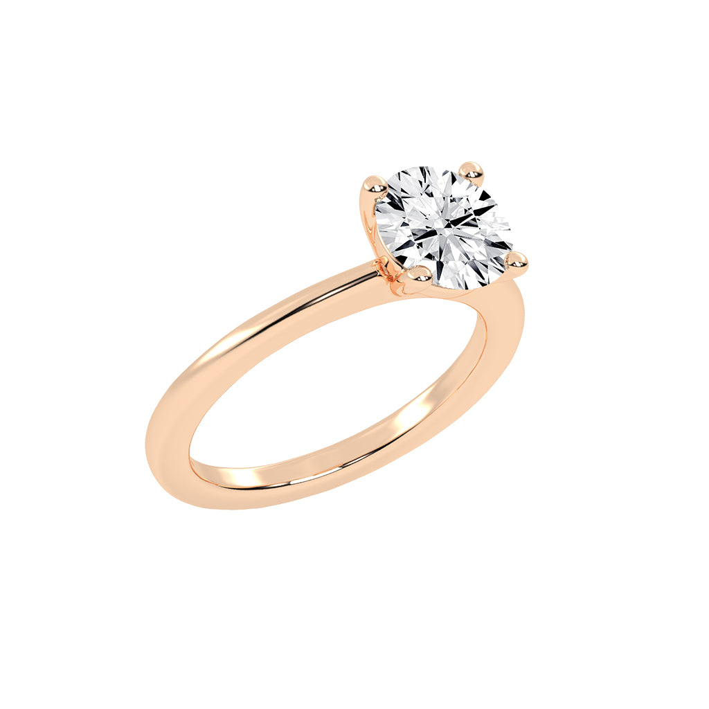 Soliantis round prong solitaire lab diamond ring