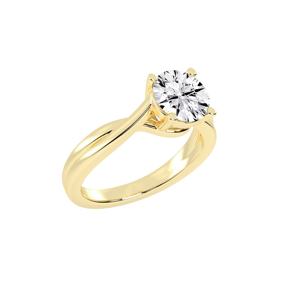 Solterione round cut solitaire lab diamond ring