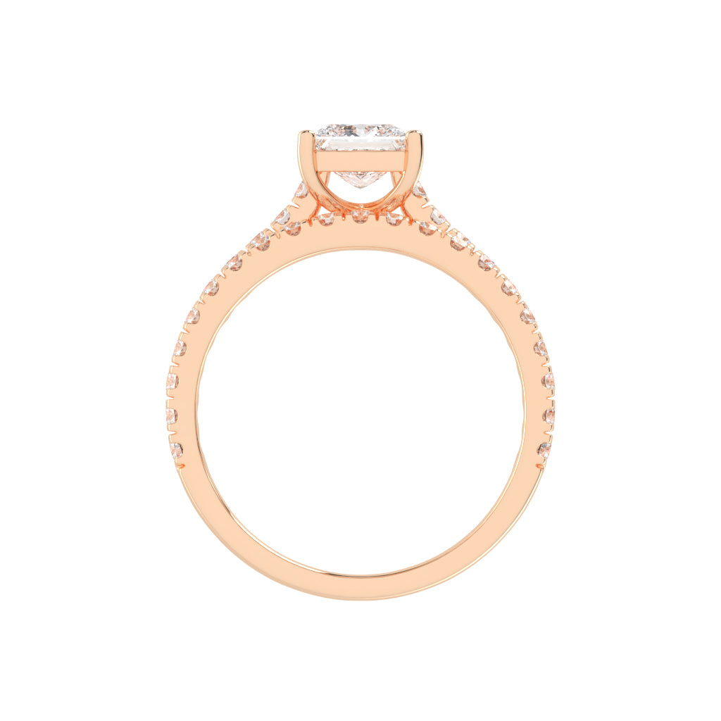Everique princess cut engagement lab diamond ring