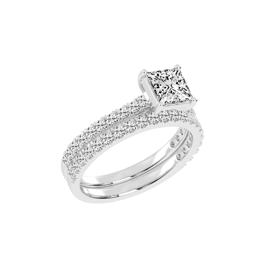 Everique princess cut engagement lab diamond ring
