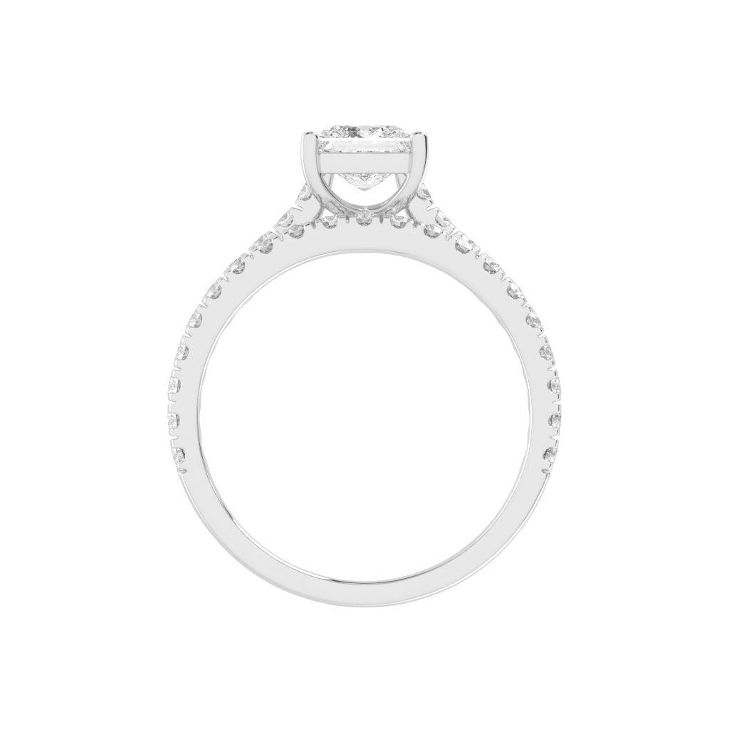 Everique princess cut engagement lab diamond ring