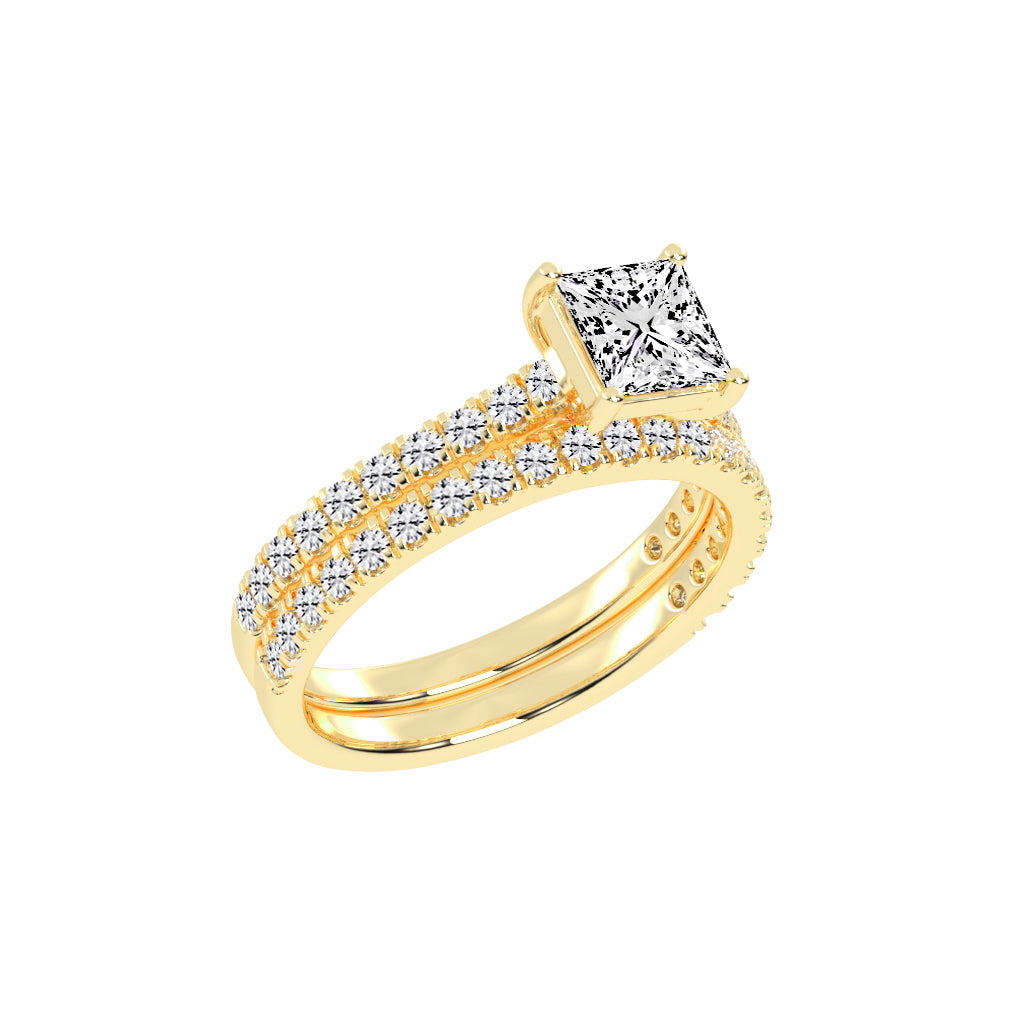 Everique princess cut engagement lab diamond ring