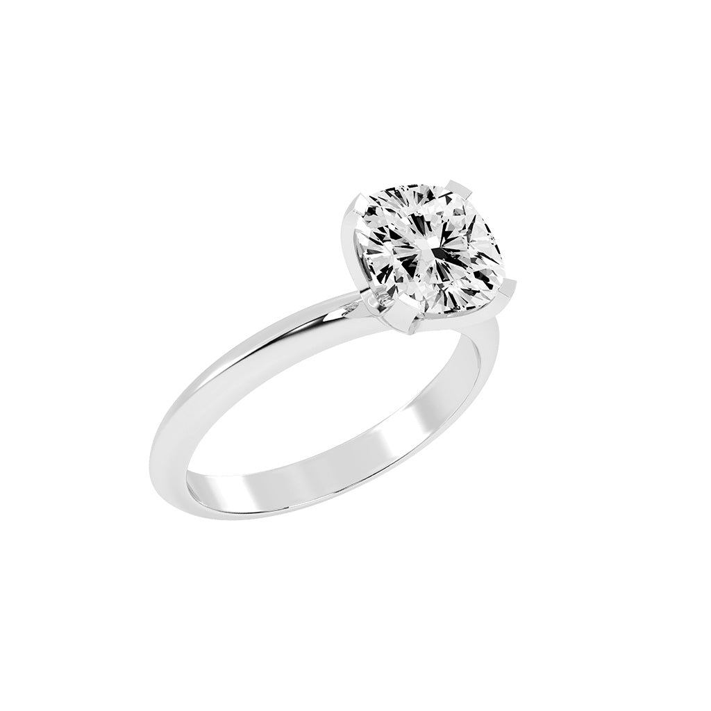 Solindaire Cushion Cut Solitaire Lab Diamond Ring